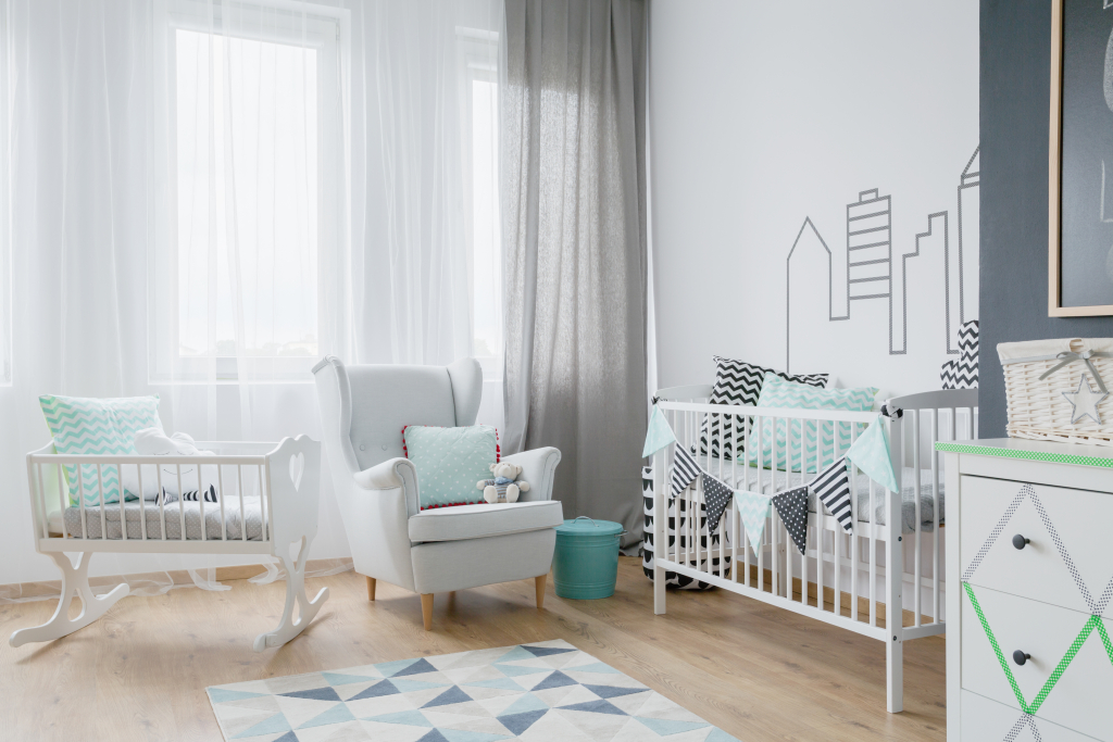 chambre bébé lumineuse couleurs pastel